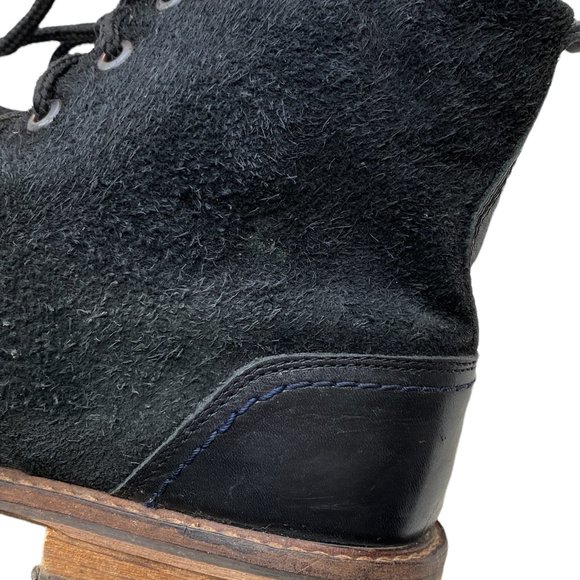 Bull Boxer Vantage 10 Leather Suede Black Biker Ankle Lace Up Boots Biker Core - Picture 13 of 15